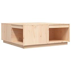 Foto van The living store salontafel massief grenenhout - 100 x 101 x 40.5 cm (b x d x h)