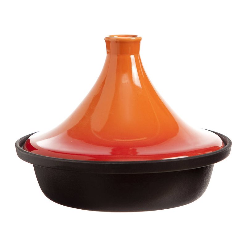 Foto van Cosy & trendy tajine - ø 25 cm - zwart/oranje - geschikt voor inductie