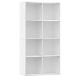 Foto van Vidaxl boekenkast/dressoir 66x30x130 cm spaanplaat wit