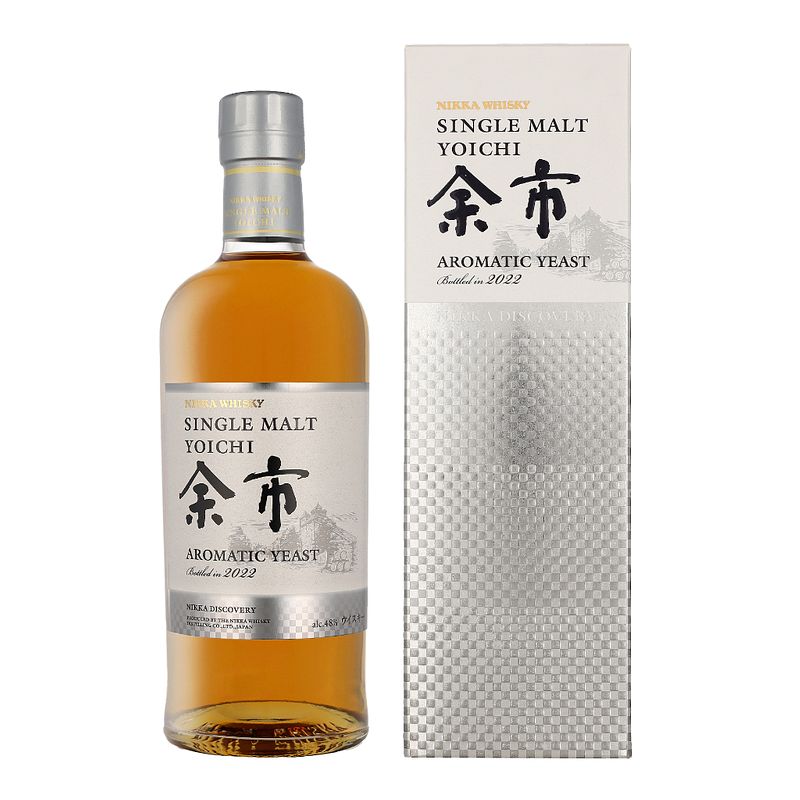 Foto van Nikka yoichi discovery aromatic yeast 2022 70cl whisky + giftbox