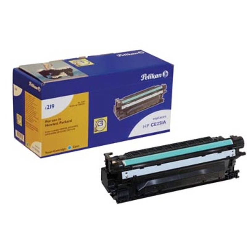 Foto van Pelikan toner cyaan, 7000 pagina's voor hp 504a - oem: ce251a