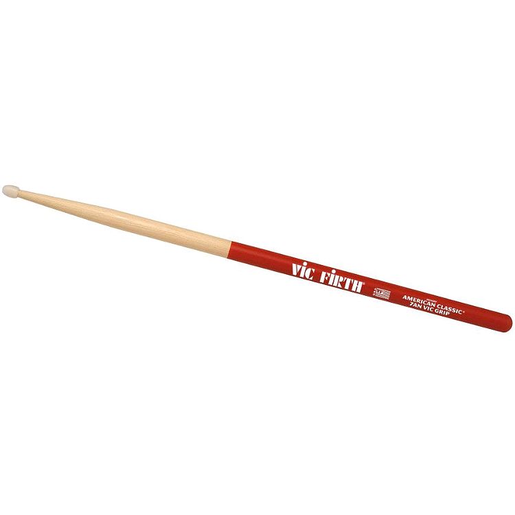 Foto van Vic firth 7anvg vic grip drumstokken hickory 7a met nylon tip