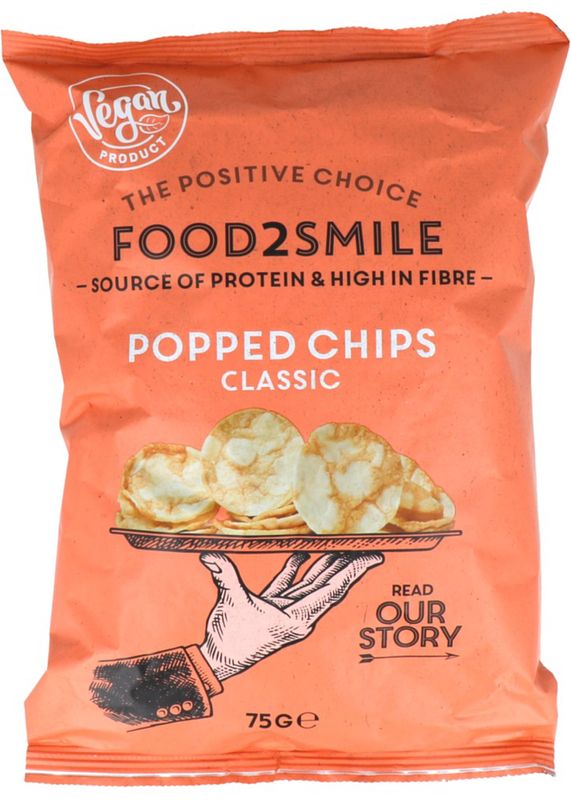 Foto van Food2smile popped chips classic 75g bij jumbo