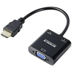 Foto van Speaka professional sp-10352148 hdmi / vga adapter [1x hdmi - 1x vga] zwart standaard hdmi 0.15 m