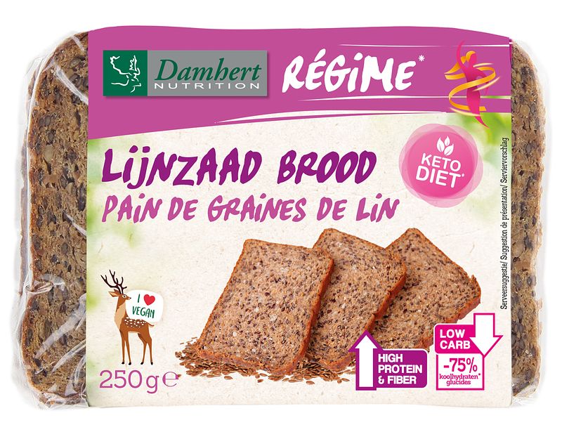 Foto van Damhert low carb lijnzaad brood