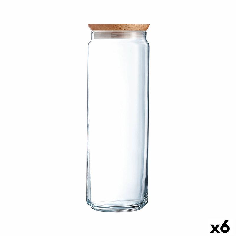 Foto van Pot luminarc pav transparant glas (2 l) (6 stuks)