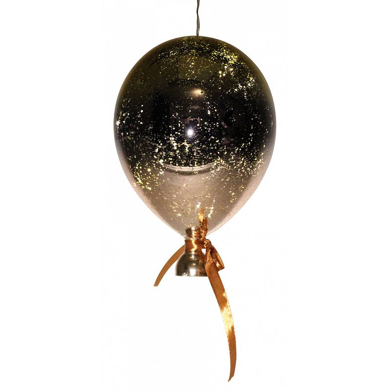 Foto van Peha kerstboomhanger ballon led 13 x 20 cm glas