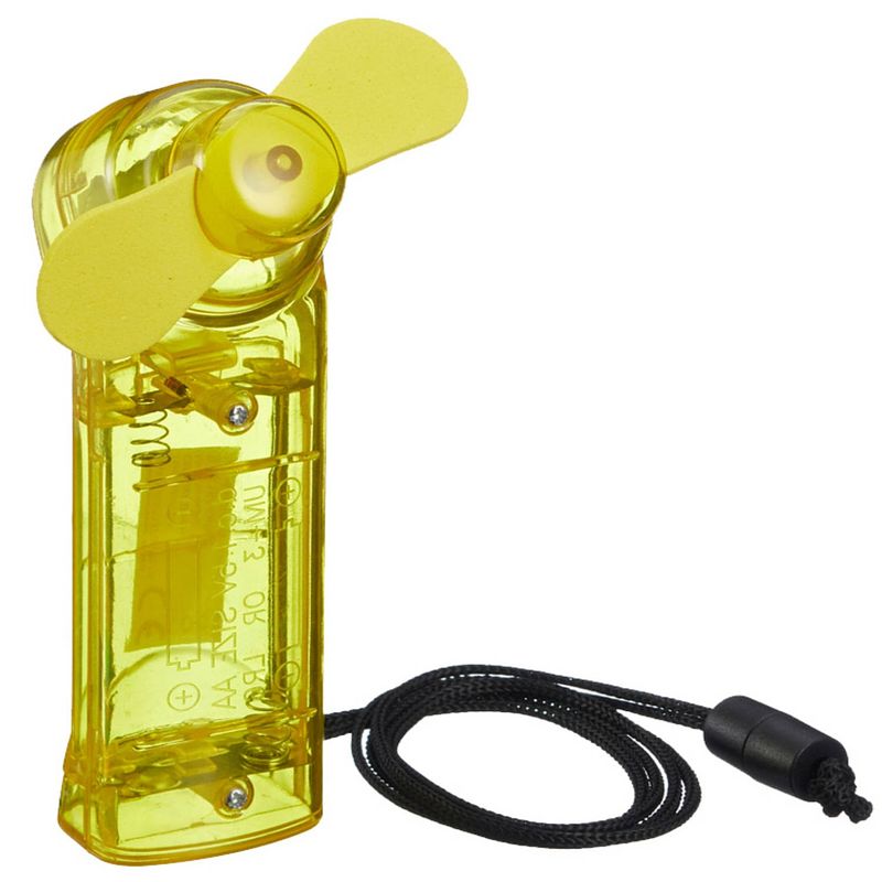Foto van Cepewa ventilator voor in je hand - verkoeling in zomer - 10 cm - geel - klein zak formaat model - handventilatoren