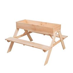 Foto van Esschert design picknicktafel en zandbak voor kinderen 2-in-1