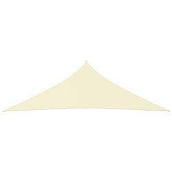 Foto van The living store zonnezeil driehoekig - 3.5 x 3.5 x 4.9 m - crème - pu-gecoat oxford stof - waterbestendig -