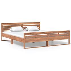 Foto van The living store houten bedframe - teakhout - 180 x 200 cm - montage vereist