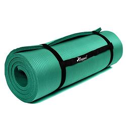 Foto van Yoga mat groen, 190x100x1,5 cm, fitnessmat, pilates, aerobics