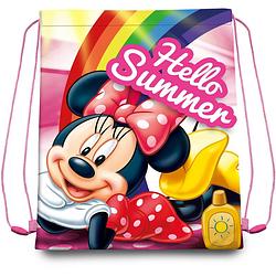 Foto van Disney minnie mouse gymtas/rugzak/rugtas voor kinderen - roze - polyester - 40 x 30 cm - gymtasje - zwemtasje