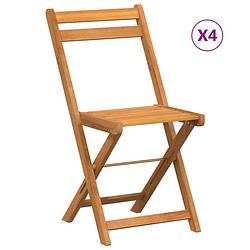 Foto van Vidaxl bistrostoelen 4 st inklapbaar massief acaciahout