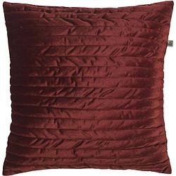 Foto van Dutch decor samla - sierkussen bordeaux 50x50 cm - rood - rood