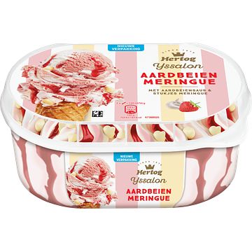 Foto van Hertog ijs ijssalon aardbeien meringue 900ml bij jumbo