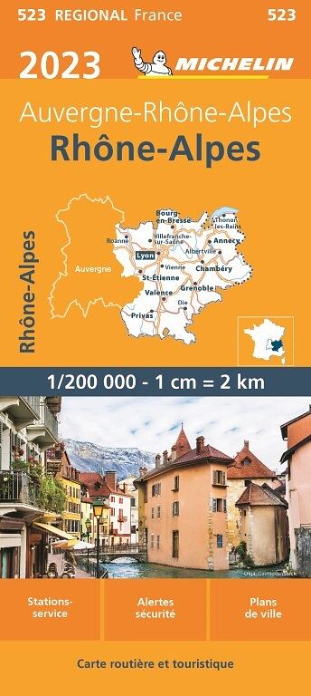 Foto van Michelin 523 rhône-alpes 2023 - paperback (9782067258525)