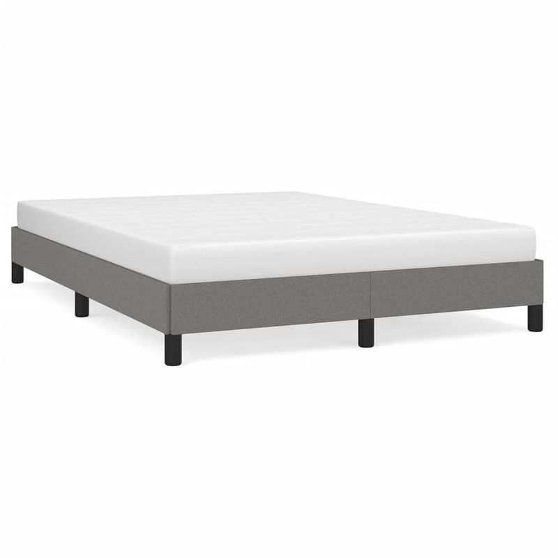 Foto van Vidaxl bedframe stof donkergrijs 140x190 cm