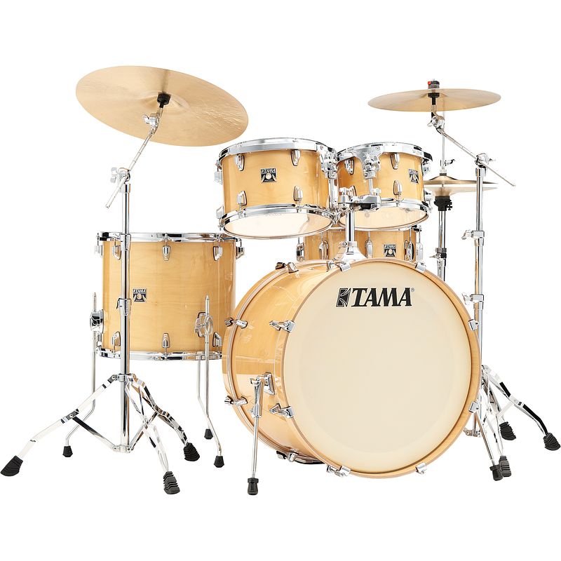 Foto van Tama cl52kr+h-gnl superstar classic gloss natural blonde 5d. drumstel incl. hardware