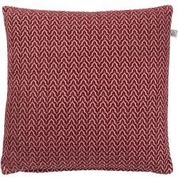 Foto van Dutch decor hilke - sierkussen bordeaux 45x45 cm - rood - rood