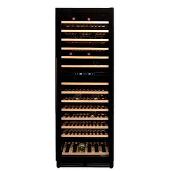 Foto van Vinata wijnklimaatkast premium met zwarte deur - 154 flessen