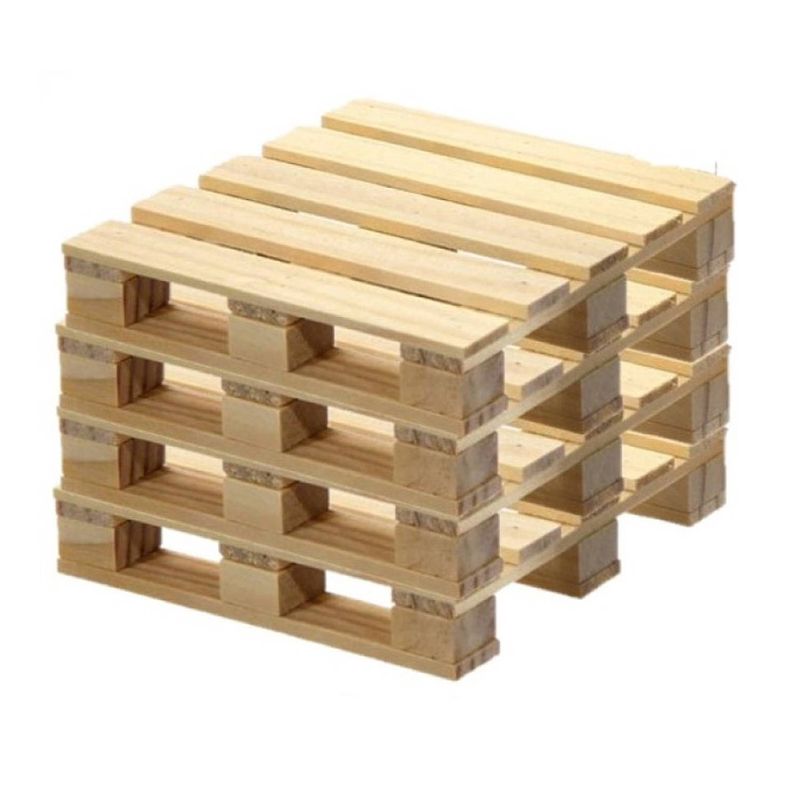 Foto van Set van 12x stuks houten pallet glazen onderzetters 10 x 10 cm - glazenonderzetters