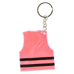 Foto van Lg-imports sleutelhanger veiligheidsvest junior 7 cm roze