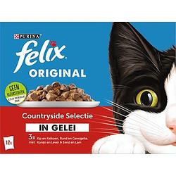 Foto van Felix® original countryside selectie in gelei kattenvoer 12 x 85g bij jumbo