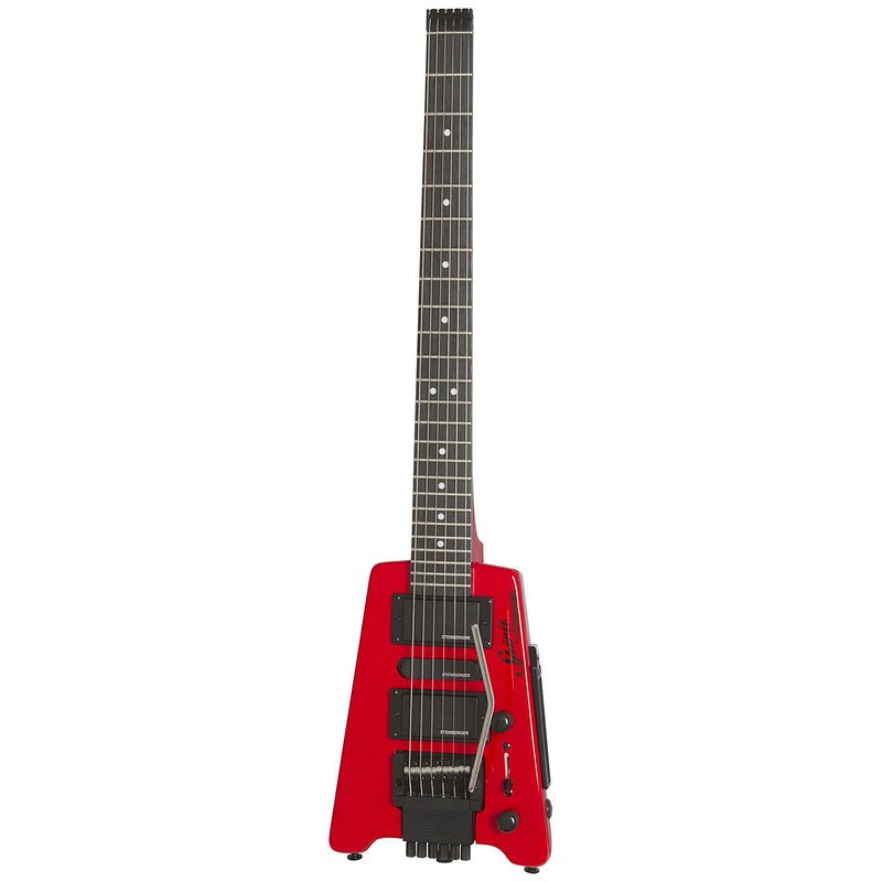 Foto van Steinberger spirit gt-pro deluxe hot rod red headless elektrische gitaar met gigbag