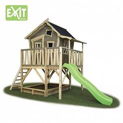 Foto van Exit crooky 550 speelhuis met glijbaan + zandbak