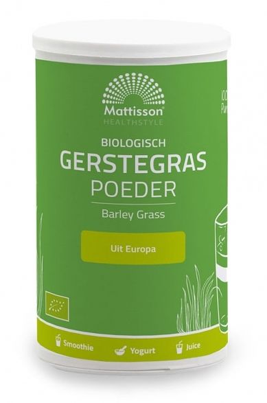 Foto van Mattisson healthstyle biologische gerstegras poeder