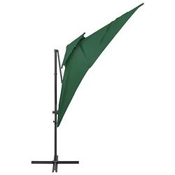 Foto van The living store parasol 250x250x253 cm - groen - pa-coating - aluminium - kantelbaar - 360 graden draaibaar