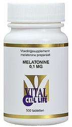 Foto van Vital cell life melatonine 0,1mg tabletten