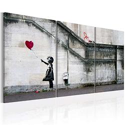 Foto van Artgeist er is altijd hoop banksy canvas schilderij 3-luik 120x60cm