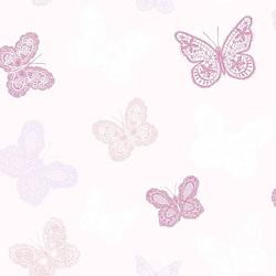 Foto van Kids at home behang butterfly roze 100114