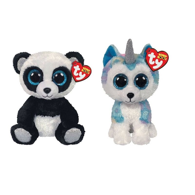 Foto van Ty - knuffel - beanie boo's - bamboo panda & helena husky