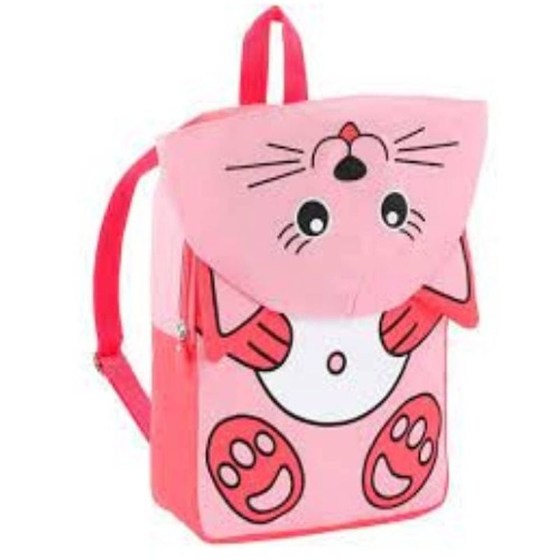 Foto van Doo doo bag kat roze 28cm - waterproof kinderrugzak met capuchon