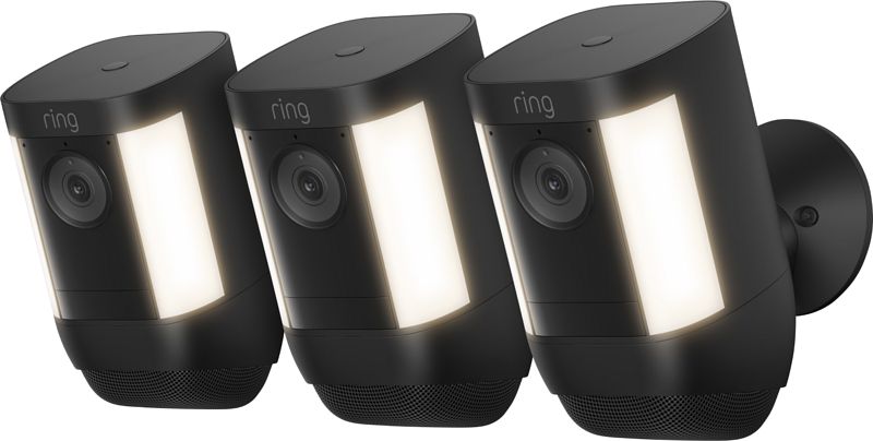 Foto van Ring spotlight cam pro - battery - zwart - 3-pack