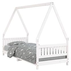 Foto van Vidaxl kinderbedframe 80x200 cm massief grenenhout wit