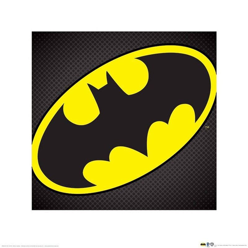 Foto van Pyramid dc comics batman symbol kunstdruk 40x40cm