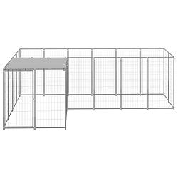 Foto van The living store grote hondenkennel - 220 x 330 x 110 cm - draadgaas - stalen constructie - waterbestendig dak