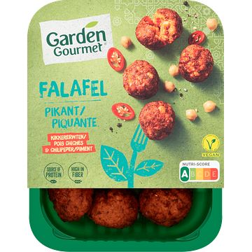 Foto van Garden gourmet falafel pikant kikkererwten & chilipeper 190g bij jumbo