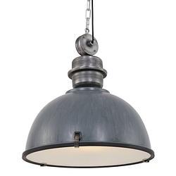 Foto van Industriële hanglamp - steinhauer - glas - industrieel - e27 - l: 52cm - voor binnen - woonkamer - eetkamer - groen