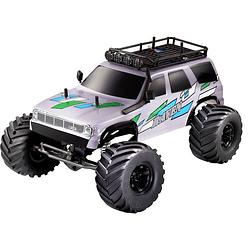 Foto van Reely raven grijs brushed 1:10 rc auto elektro crawler 4wd 100% rtr 2,4 ghz incl. accu, oplader en batterijen voor de zender