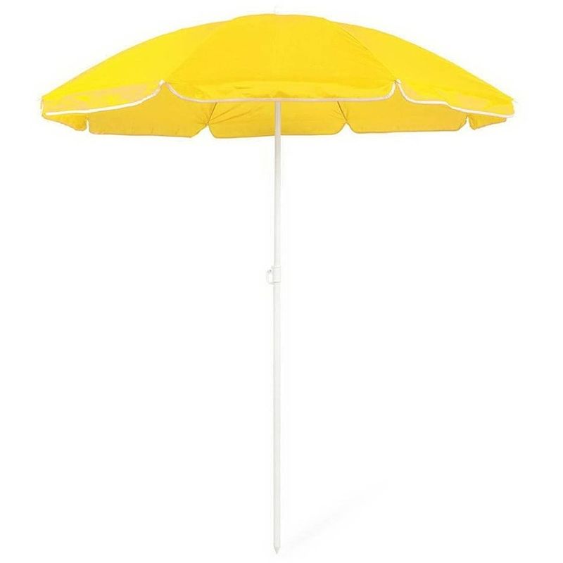 Foto van Gele strand parasol van nylon 150 cm - parasols