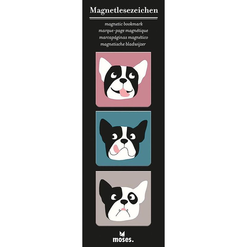 Foto van Moses magnetische boekenleggers hond 8 x 4 cm 3 stuks