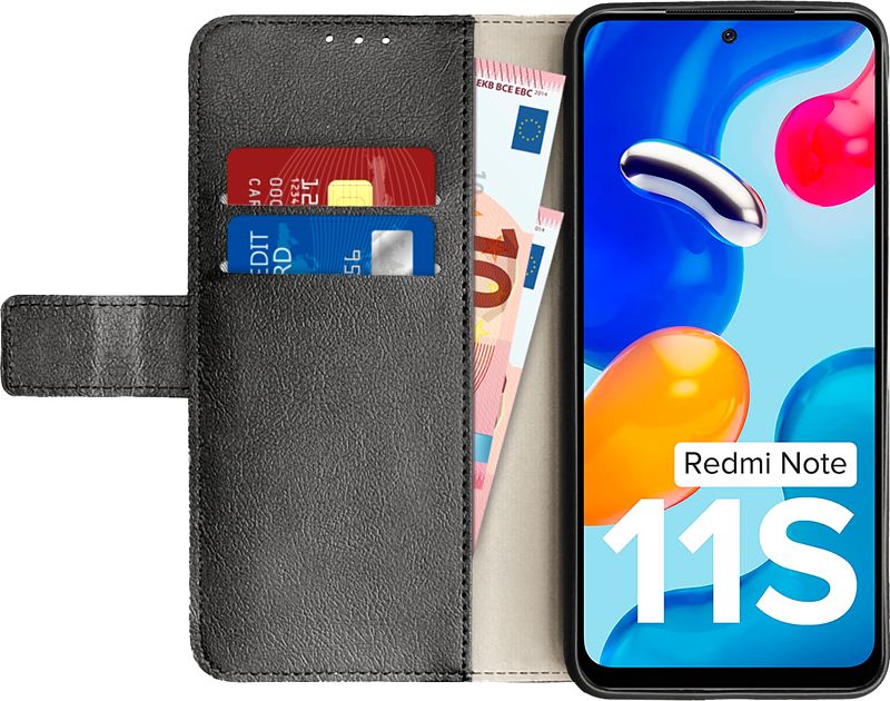 Foto van Just in case wallet xiaomi redmi note 11 book case zwart