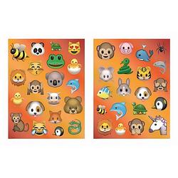 Foto van W&o stickervel emoticon junior 21 x 30 cm papier rood 2 stuks