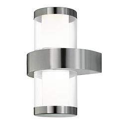 Foto van Eglo topline beverly 1 - buitenverlichting - wandlamp - rvs - wit