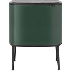 Foto van Brabantia afvalemmer bo touch bin pine green, 11 + 23 l (661635)